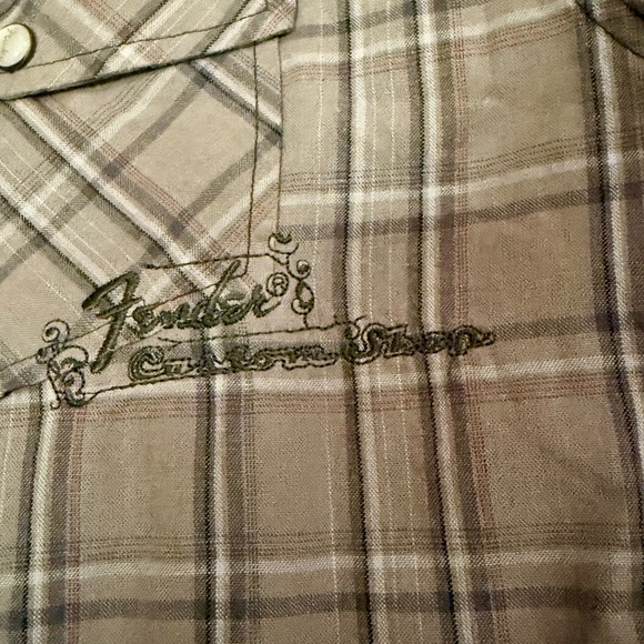 Fender Rock & Roll Religion Western Shirt XL – Leather Trim, Embroidered - Picture 2 of 6